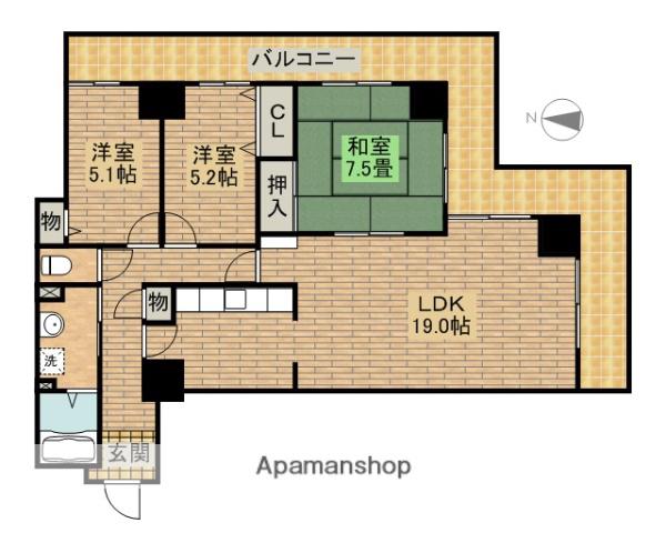 ベルマージュ堺弐番館(3LDK/10階)の間取り写真