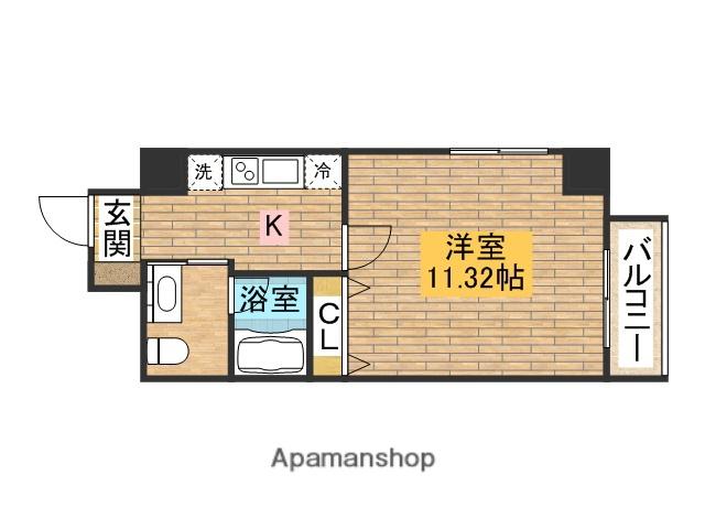 プライムス堺駅前フェニックス通(1K/6階)の間取り写真