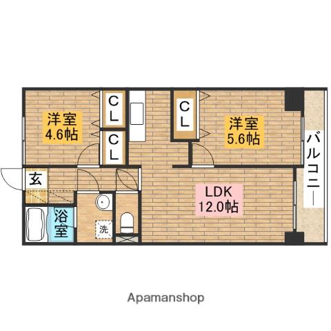 プライムハイツ南花田(2LDK/8階)の間取り写真