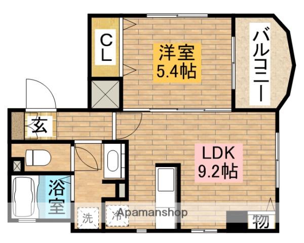 ジェルメ河善(1LDK/8階)の間取り写真