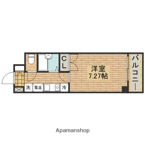 ヒストリカル堺(1K/4階)の間取り写真