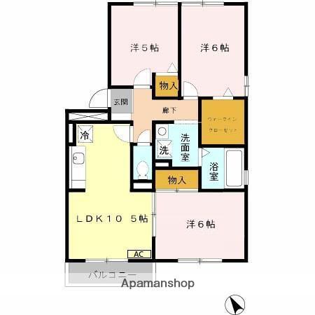 センチュリーコート(3LDK/2階)の間取り写真