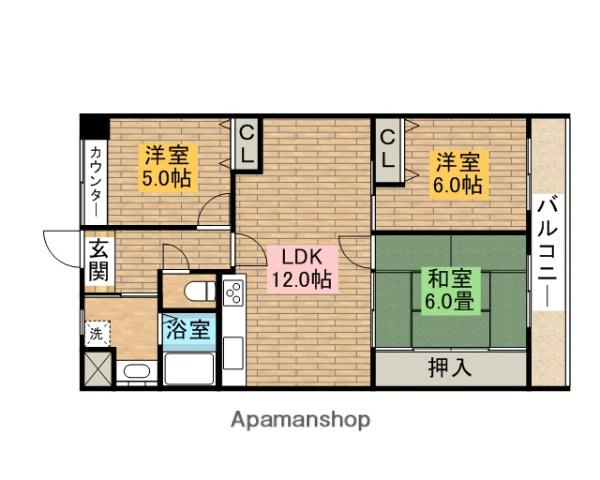 サンライフ昭南(3LDK/2階)の間取り写真