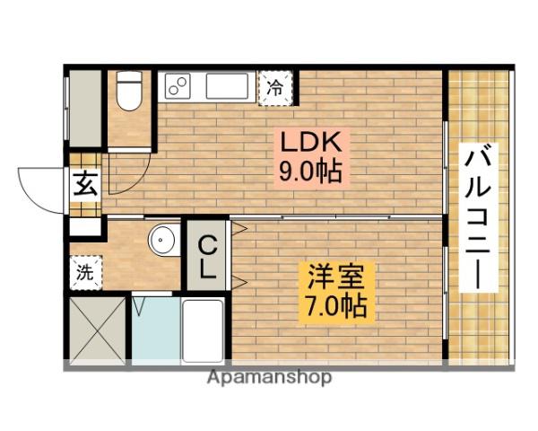 シティーコート南瓦町(1LDK/10階)の間取り写真