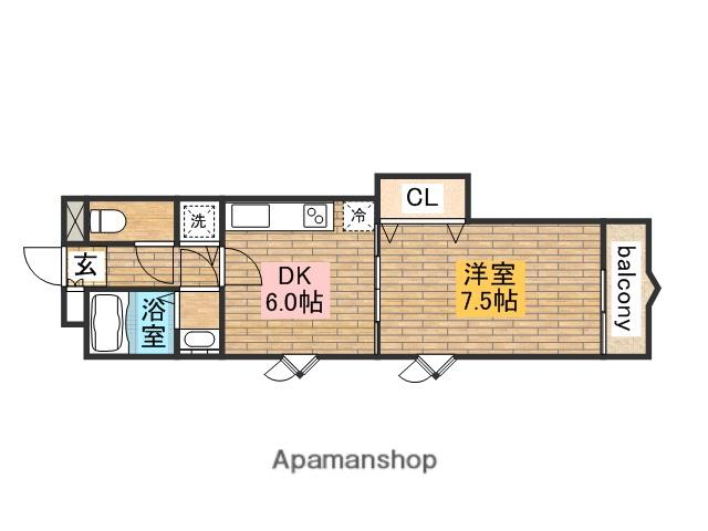 山本グリーンヴィレッジ2(1DK/8階)の間取り写真
