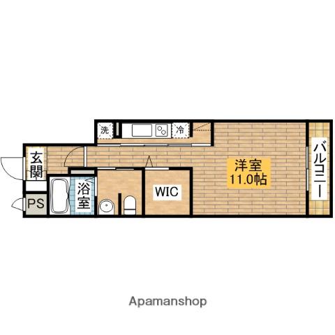 ノースグランドメゾン三国ヶ丘(ワンルーム/1階)の間取り写真