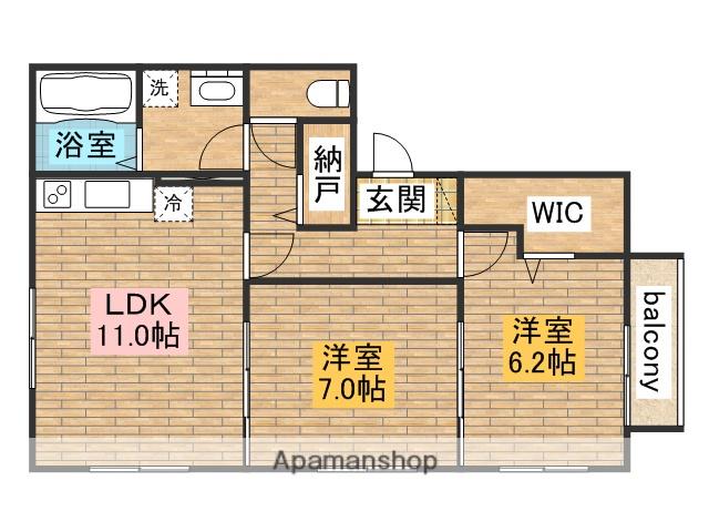 パルクソレイユ(2LDK/1階)の間取り写真