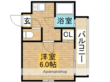 シャルマンフジ北花田(1K/2階)の間取り写真
