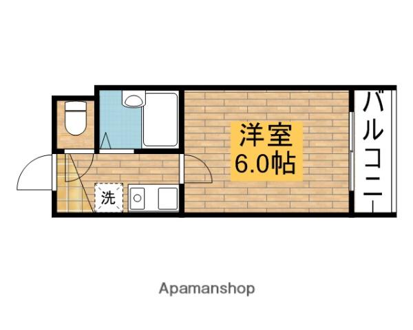 ユーサンハイライズマンション(1K/3階)の間取り写真