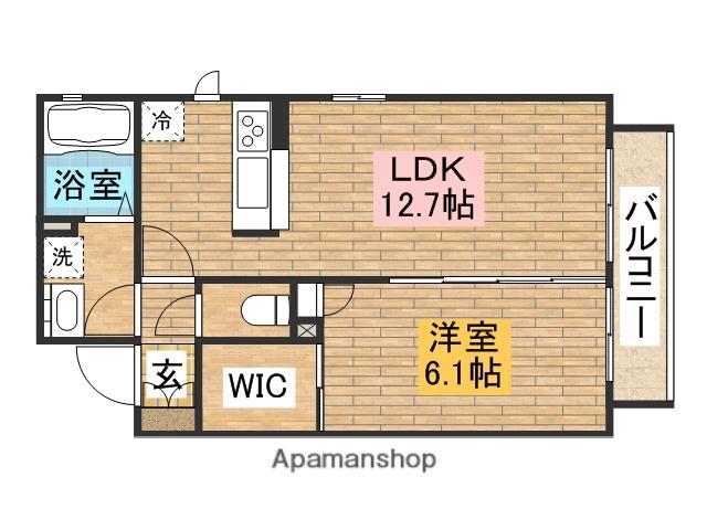 グリシーヌなかもず(1LDK/1階)の間取り写真