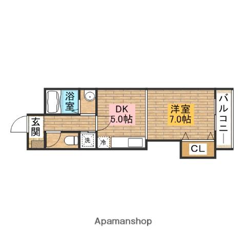 WIND VALLEY2番館(1DK/4階)の間取り写真