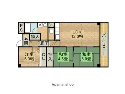 アーバンコート中もず(3LDK/2階)の間取り写真