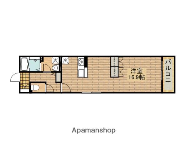  プレジール(ワンルーム/1階)の間取り写真