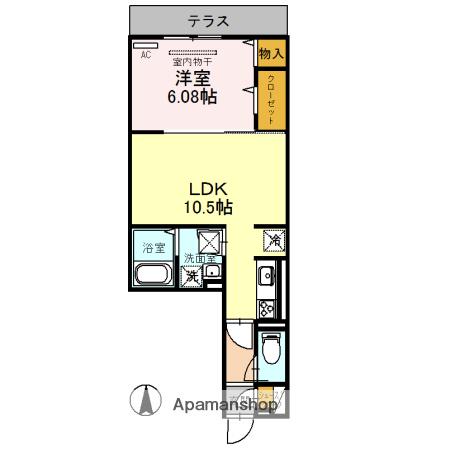 セントラルポー(1LDK/2階)の間取り写真