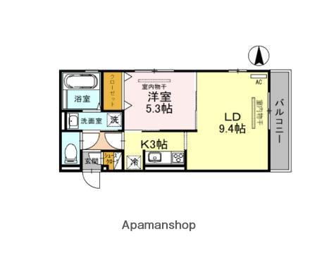 シエロ ベラーノ(1LDK/3階)の間取り写真