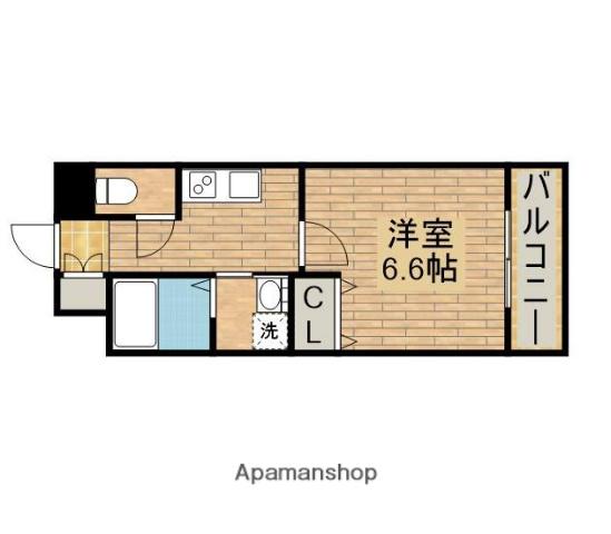 ふぁみゆ新金岡(1K/4階)の間取り写真