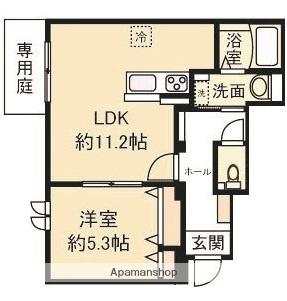 HEIM MAISON 中向陽(1LDK/1階)の間取り写真