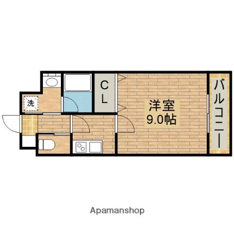 W.O.B.SAKAI(1K/4階)の間取り写真