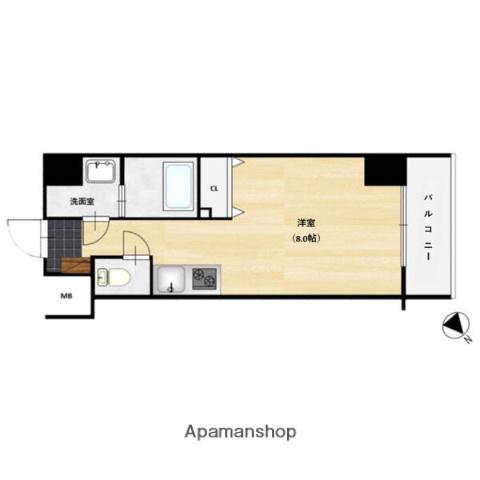 ルミノーサ堺(ワンルーム/3階)の間取り写真