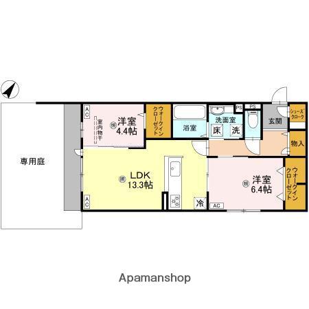 パサログランデ百舌鳥本町3丁(2LDK/1階)の間取り写真