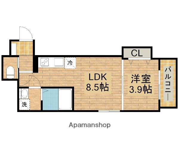 F ASECIA PHANES(1LDK/1階)の間取り写真