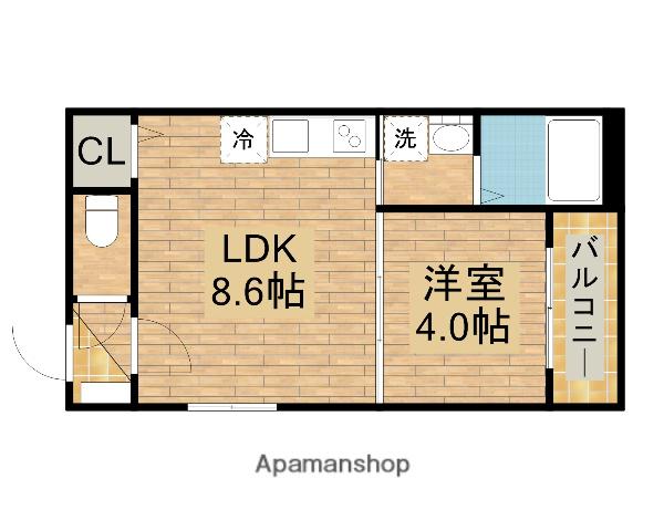 F ASECIA PHANES(1LDK/1階)の間取り写真