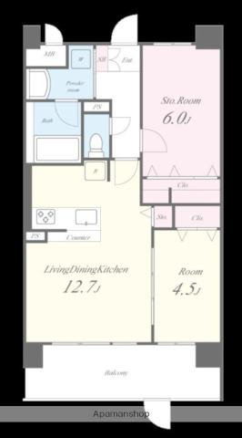 アトリエール堺寺地町(2LDK/6階)の間取り写真
