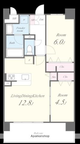 フェリスシエロ堺(2LDK/5階)の間取り写真