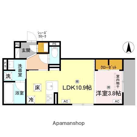 クラシスト新金岡(1LDK/1階)の間取り写真