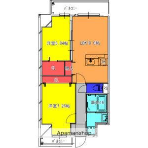 FREEDOM RESIDENCE堺寺地町(2LDK/4階)の間取り写真