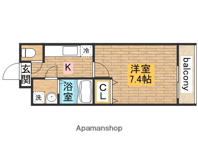 フジパレス愛泉(1K/3階)の間取り写真