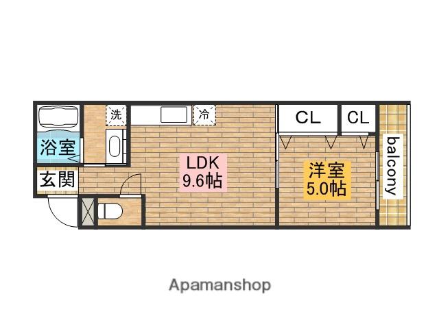 REGINAI7(1LDK/2階)の間取り写真