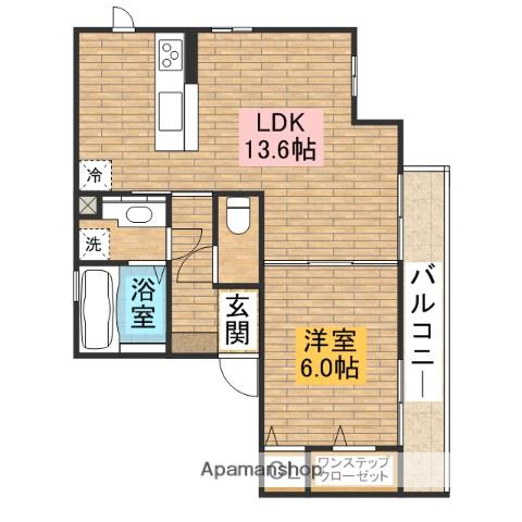 リーベスハイム(1LDK/2階)の間取り写真