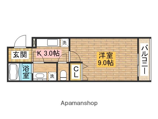 カーサ ディ パエーゼ(1K/2階)の間取り写真