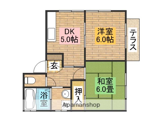 エクセルコート2(2DK/1階)の間取り写真