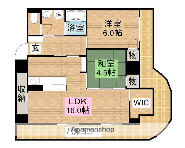 エクセレント山陽(2LDK/2階)の間取り写真