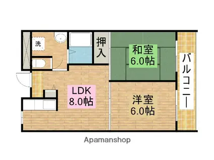 セントエルモ高石(2LDK/3階)の間取り写真