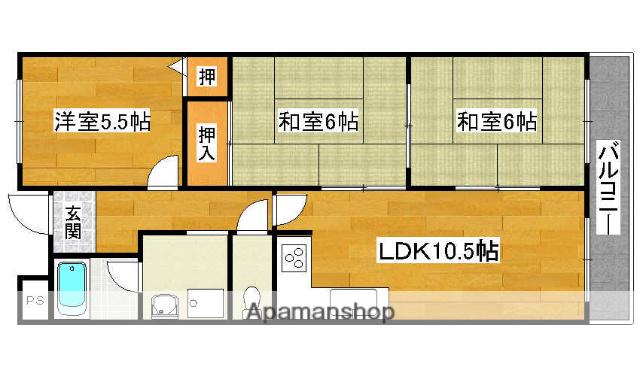 シャルムセゾン(3LDK/1階)の間取り写真