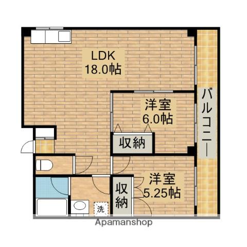 浜寺昭和ハイツ(2LDK/2階)の間取り写真