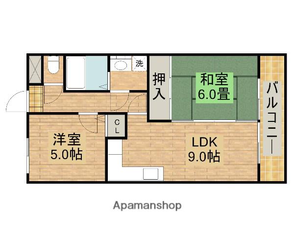マンションYK(2LDK/3階)の間取り写真