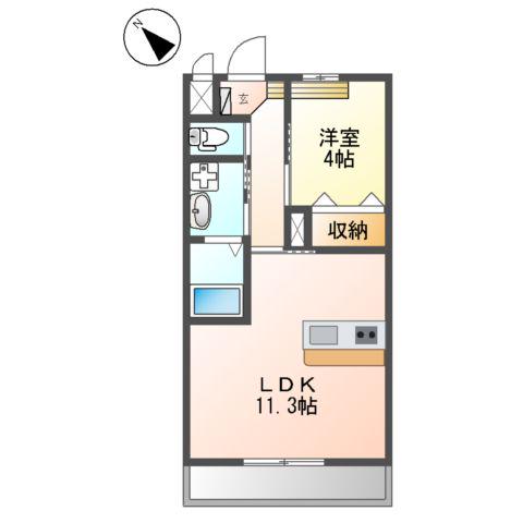 レジェンド(1LDK/1階)の間取り写真