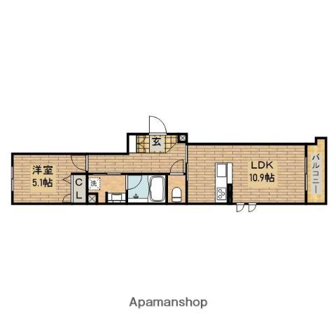 ローズガーデン鳳(1LDK/3階)の間取り写真