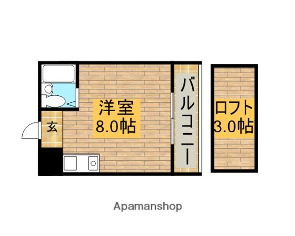 ロイヤル鳳2番館(1K/3階)の間取り写真
