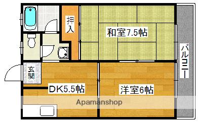 宮崎ビル(2DK/2階)の間取り写真