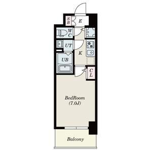 ALIVIS堺浜寺(1K/8階)の間取り写真