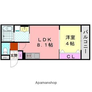 ダン・ル・ボア鳳東(1LDK/1階)の間取り写真