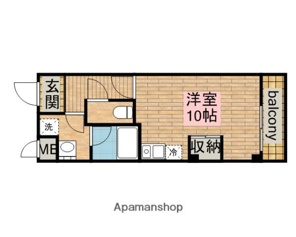 グランジュテちぐさ(ワンルーム/2階)の間取り写真