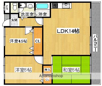 マスターズエル綾園20(3LDK/8階)の間取り写真