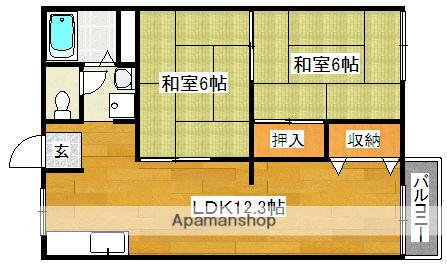 土田ハイツ(2LDK/2階)の間取り写真