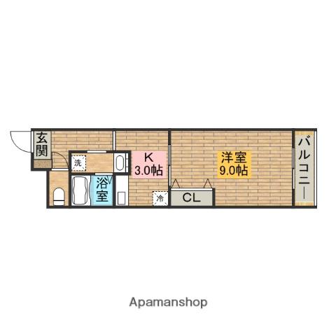 サンパティークちぐさ2(1K/5階)の間取り写真